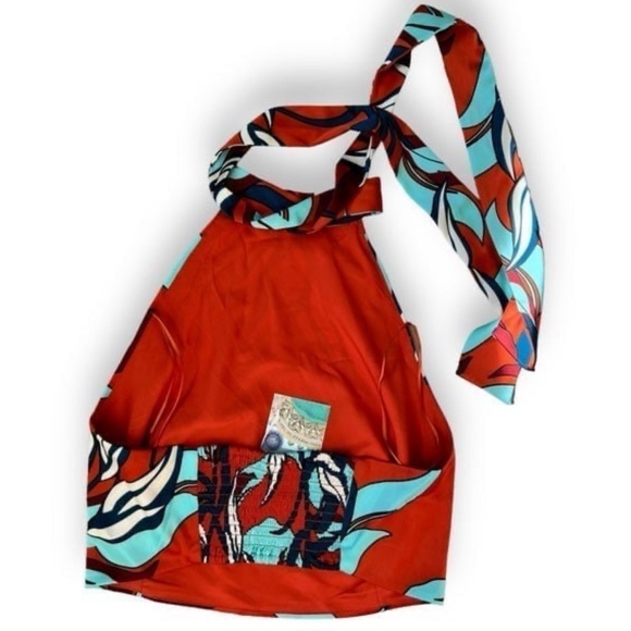 Sigrid Olsen Two Piece Set Halter Top and Skirt Orange Tropical Print Size
Small - Picture 4 of 12